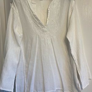 100 percent cotton long sleeved hippie shirt.